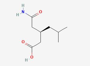 Two-dimensional chemical structure of Pregabalin Mono Amide, CAS 181289-33-8