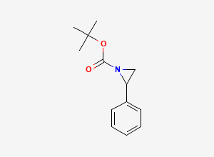 Two-dimensional chemical structure of N-boc-phenyl aziridine
