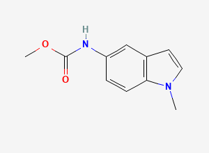 Two-dimensional chemical structure of Methyl (1-methyl-1H-indol-5-yl)carbamate, CAS 1795185-03-3
