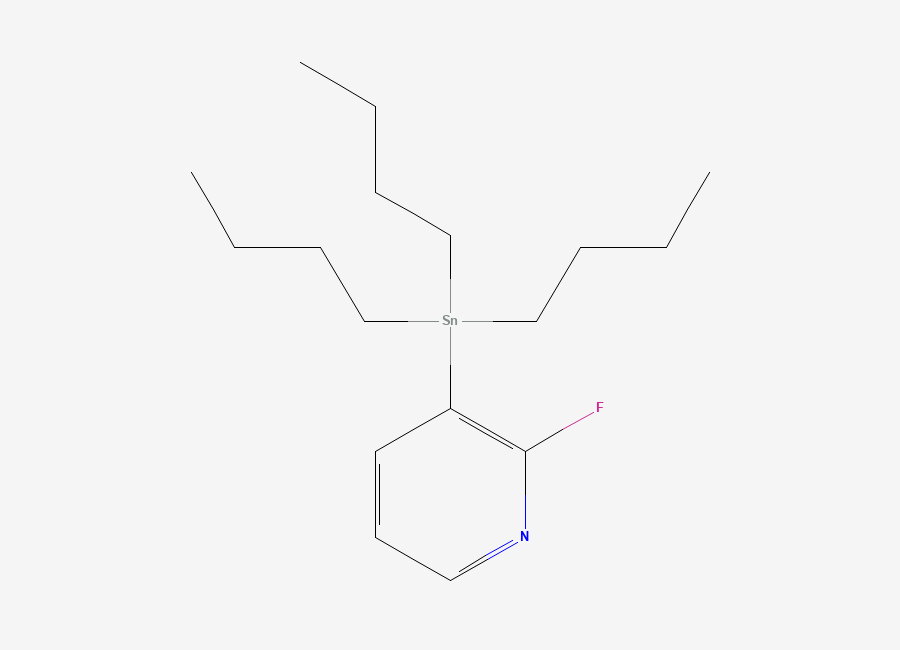 Two-dimensional chemical structure of 2-Fluoro-3-(tributylstannyl)pyridine