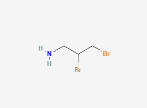 Two-dimensional chemical structure of 2,3-Dibromopropan-1-amine
