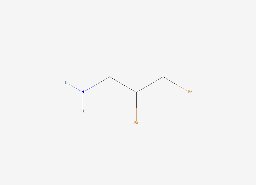 Two-dimensional chemical structure of 2,3-Dibromopropan-1-amine