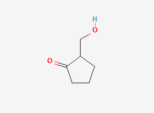 Two-dimensional chemical structure of 2-(Hydroxymethyl)cyclopentanone