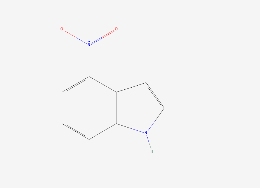 Two-dimensional chemical structure of 1H-Indole, 2-methyl-4-nitro-