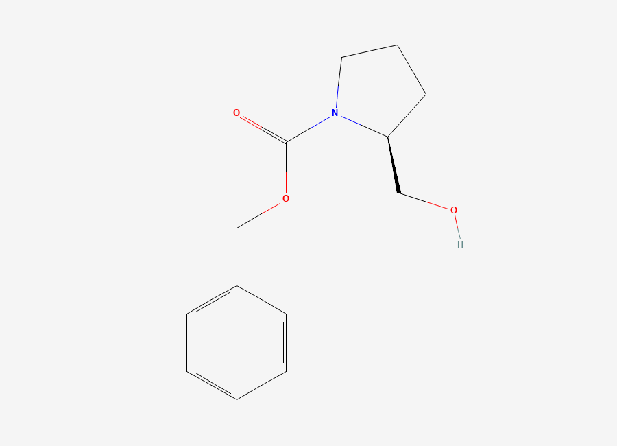 Two-dimensional chemical structure of Cbz-L-Prolinol