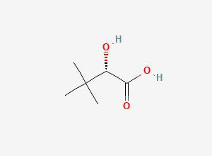 Two-dimensional chemical structure of (2S)-2-hydroxy-3,3-dimethylbutanoic acid