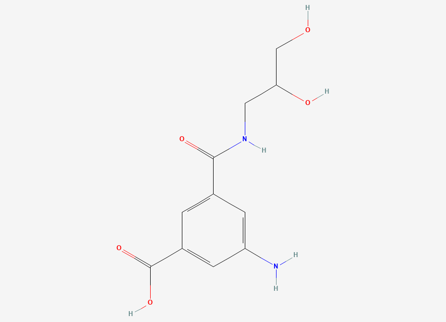 Two-dimensional chemical structure of 3-amino-5-(2,3-dihydroxypropylcarbamoyl)benzoic acid
