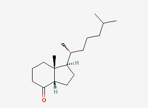 Two-dimensional chemical structure of (1R,3aS,7aR)-7a-methyl-1-[(2R)-6-methylheptan-2-yl]-2,3,3a,5,6,7-hexahydro-1H-inden-4-one