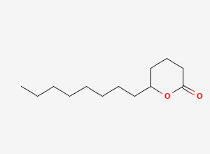 Two-dimensional chemical structure of 5-Tridecanolide
