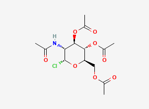 Two-dimensional chemical structure of 2-acetamido-3,4,6-tri-O-acetyl-2-deoxy-alpha-D-glucopyranosyl chloride