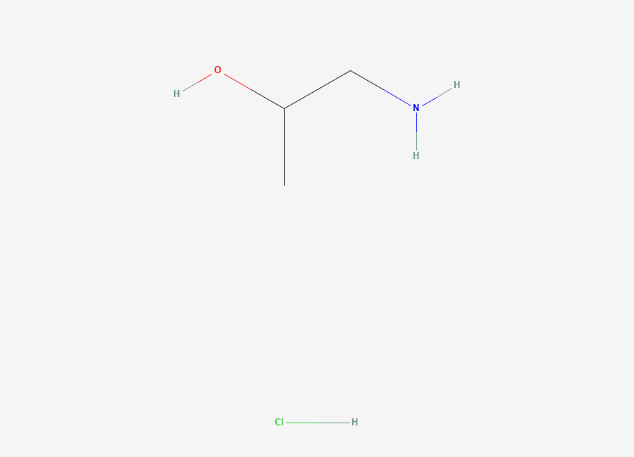 Two-dimensional chemical structure of 2-Hydroxypropan-1-aminium chloride