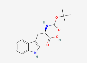 Two-dimensional chemical structure of N-((tert-Butoxy)carbonyl)-D-tryptophan