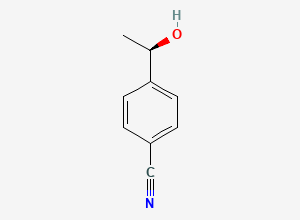 Two-dimensional chemical structure of 4-((1R)-1-Hydroxyethyl)benzonitrile
