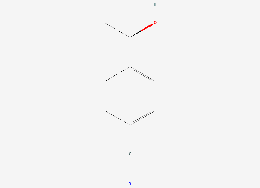 Two-dimensional chemical structure of 4-((1R)-1-Hydroxyethyl)benzonitrile