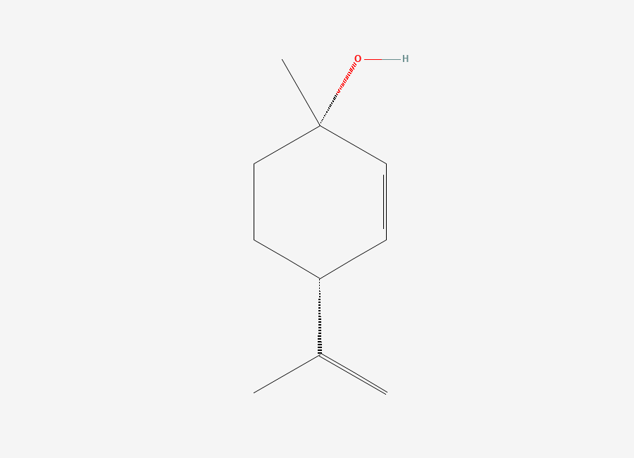 Two-dimensional chemical structure of (1S,4R)-1-methyl-4-(prop-1-en-2-yl)cyclohex-2-en-1-ol