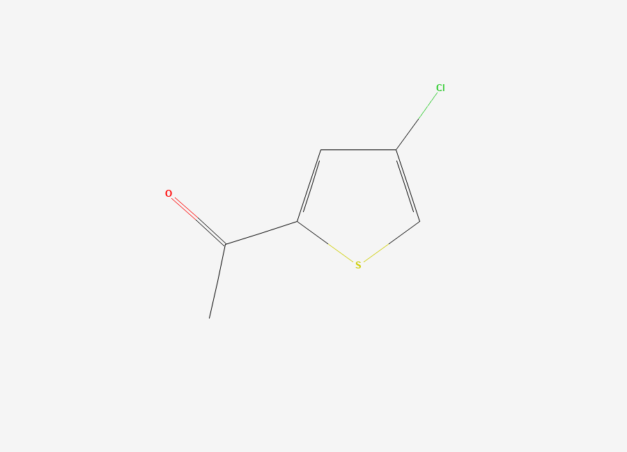 Two-dimensional chemical structure of 2-Acetyl-4-chlorothiophene