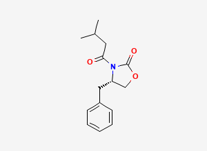 Two-dimensional chemical structure of (4S)-4-Benzyl-3-isovaleryloxazolidin-2-one