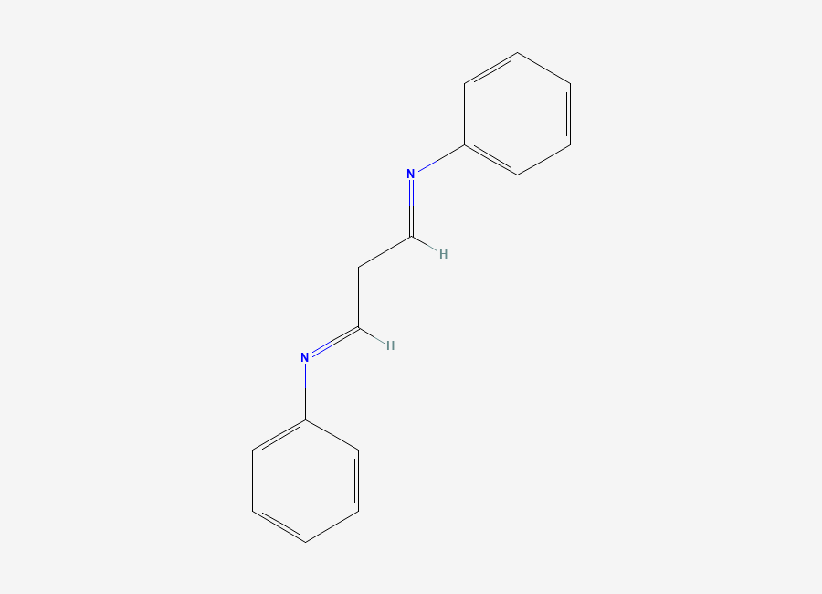 Two-dimensional chemical structure of N,N'-Propanediylidenedianiline