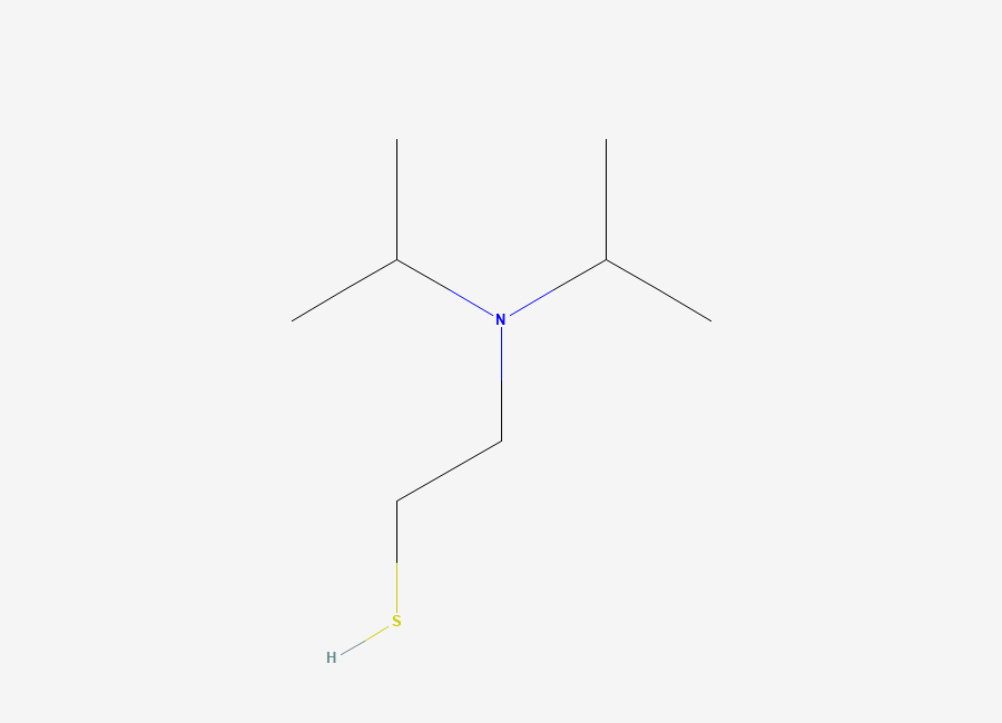 Two-dimensional chemical structure of Diisopropylaminoethanethiol