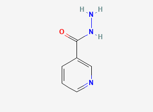 Two-dimensional chemical structure of Isoniazide EP Impurity D / Nicotinic Acid Hydrazide, CAS 553-53-7
