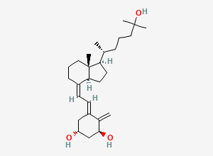Two-dimensional chemical structure of trans-(1R,3S,5E)-5-[(2Z)-2-[(1R,3aS,7aR)-1-[(2R)-6-hydroxy-6-methylheptan-2-yl]-7a-methyl-2,3,3a,5,6,7-hexahydro-1H-inden-4-ylidene]ethylidene]-4-methylidenecyclohexane-1,3-diol