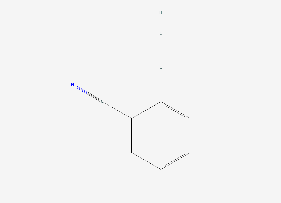 Two-dimensional chemical structure of 2-Ethynylbenzonitrile