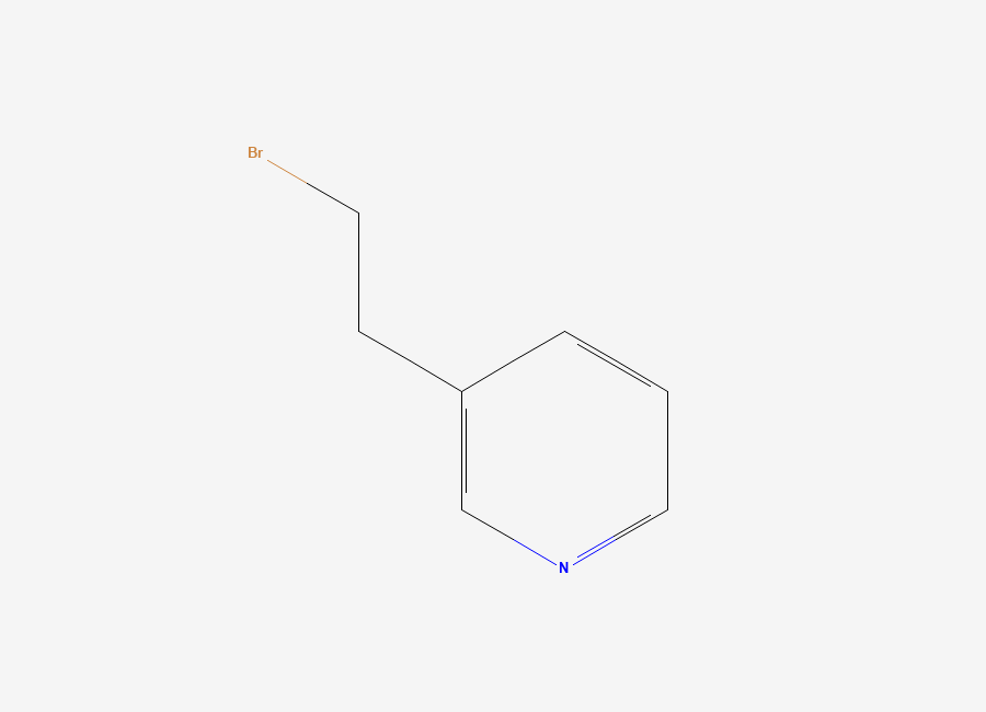 Two-dimensional chemical structure of 3-(2-Bromoethyl)pyridine