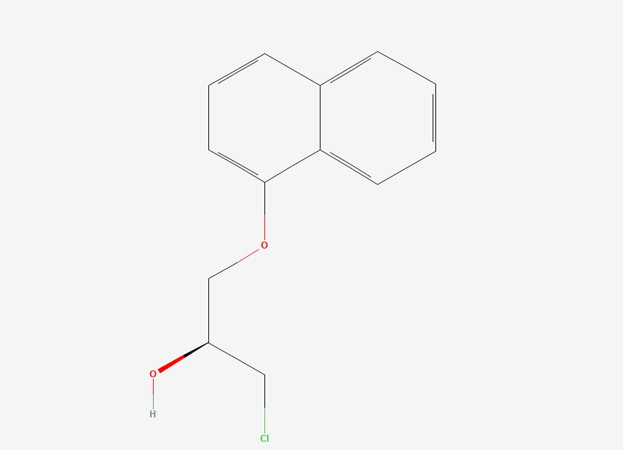 Two-dimensional chemical structure of (2S)-1-chloro-3-naphthalen-1-yloxypropan-2-ol