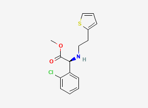 Two-dimensional chemical structure of Clopidogrel EP Impurity F (Free Base), CAS 141109-20-8