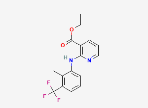 Two-dimensional chemical structure of Flunixin EP Impurity D /O-Ethyl Flunixin / Flunixin Ethyl Ester, CAS 54396-42-8