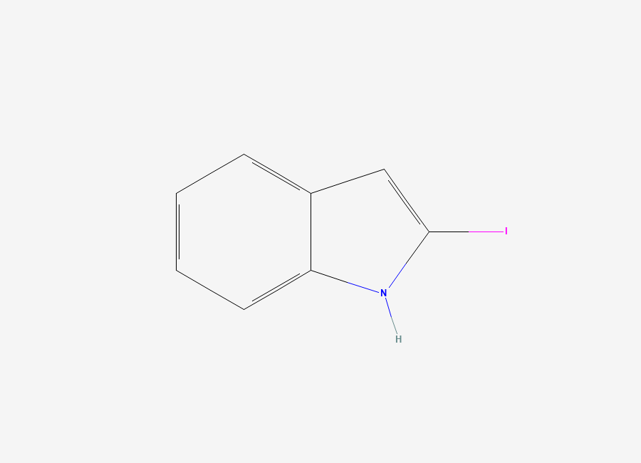 Two-dimensional chemical structure of 2-iodo-1H-indole
