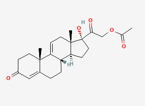 Two-dimensional chemical structure of Anecortave Acetate