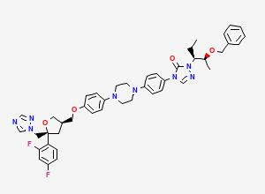 Two-dimensional chemical structure of Posaconazole O-Benzyl Impurity, CAS 170985-86-1