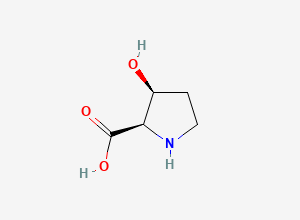 Two-dimensional chemical structure of cis-3-Hydroxy-d-proline