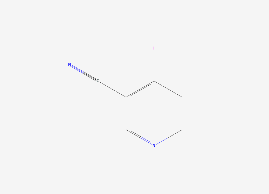 Two-dimensional chemical structure of 3-Cyano-4-iodopyridine