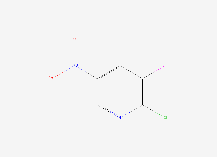 Two-dimensional chemical structure of 2-Chloro-3-iodo-5-nitropyridine