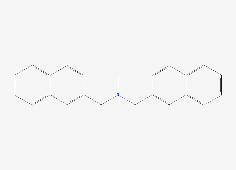 Two-dimensional chemical structure of N-methyl-1-naphthalen-2-yl-N-(naphthalen-2-ylmethyl)methanamine