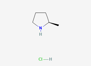 Two-dimensional chemical structure of (2R)-(-)-2-Methylpyrrolidine hydrochloride