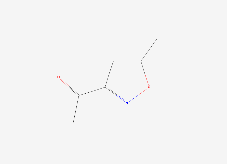 Two-dimensional chemical structure of 1-(5-Methyl-1,2-oxazol-3-yl)ethan-1-one