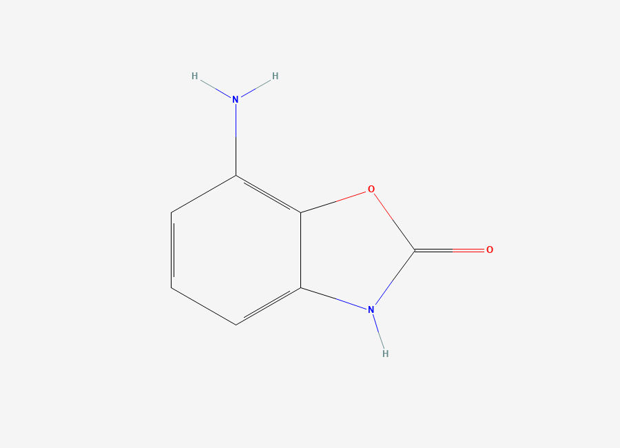 Two-dimensional chemical structure of 7-Amino-2(3H)-benzoxazolone