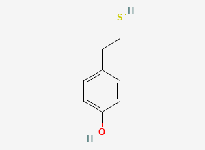 Two-dimensional chemical structure of 4-(2-Mercaptoethyl)phenol, CAS 67382-72-3