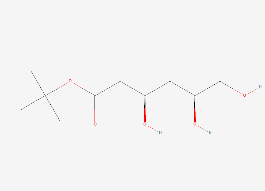 Two-dimensional chemical structure of tert-butyl (3R,5S)-3,5,6-trihydroxyhexanoate