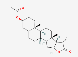 Two-dimensional chemical structure of Vespertilin acetate