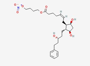 Two-dimensional chemical structure of Latanoprostene Bunod, CAS 860005-21-6