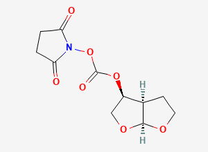 Two-dimensional chemical structure of Darunavir BIS THF HNS Derivative 1, CAS 253265-98-4