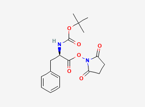 Two-dimensional chemical structure of N-[(1,1-Dimethylethoxy)carbonyl]-D-phenylalanine 2,5-dioxo-1-pyrrolidinyl ester