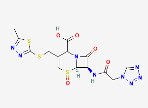 Two-dimensional chemical structure of Cefazolin Impurity 107