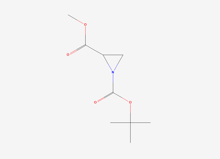 Two-dimensional chemical structure of 1-Tert-butyl 2-methyl aziridine-1,2-dicarboxylate