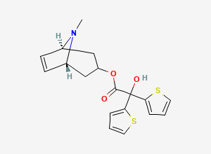 Two-dimensional chemical structure of Tiotropium EP Impurity D, CAS 136310-66-2