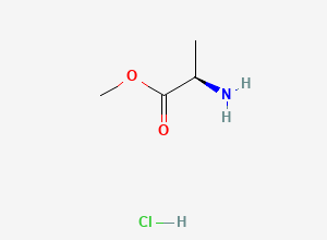 Two-dimensional chemical structure of Methyl D-alaninate hydrochloride